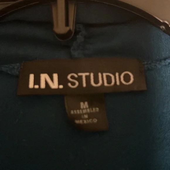 Women’s I.N. STUDIO, 3/4 Sleeves, Cardigan, Attached Top, Multi Colors, Medium - Picture 3 of 4